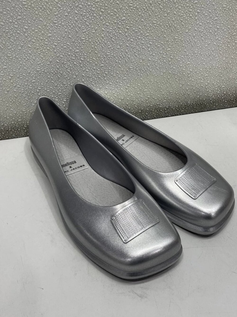 Melissa x Marc Jacobs Rudy Ballet Flats Women's US 10, Silver